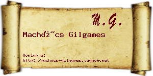 Machács Gilgames névjegykártya